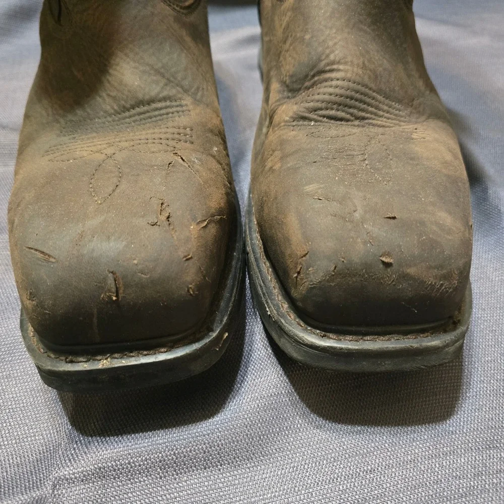 Brunt Vastbinder Welted Comp Toe Men 14 Brown Leather Western Work Boots EH Slip